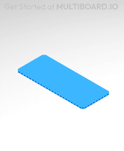 12x5 MU - Plain - MultiBoard Plate 3d model