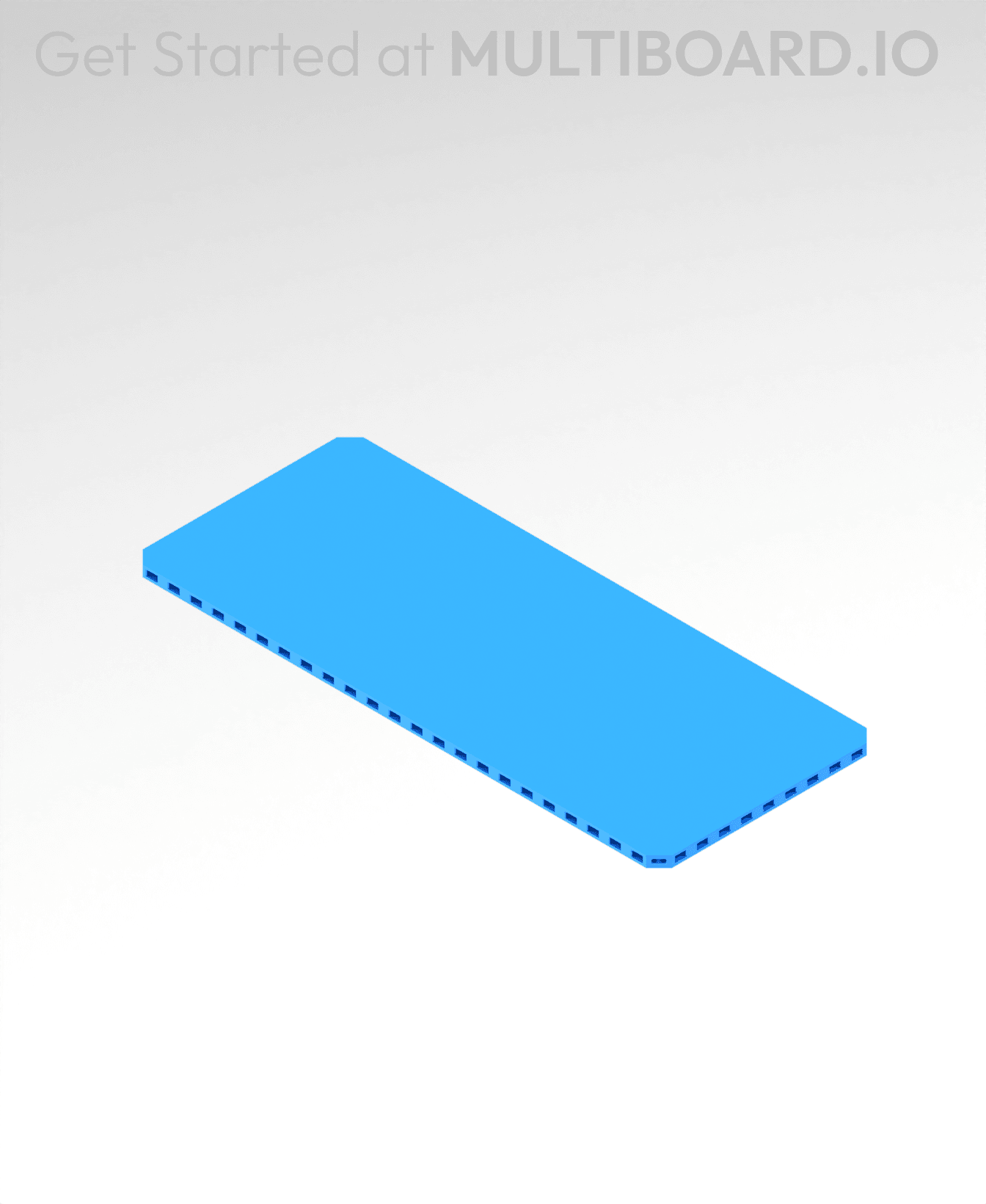 12x5 MU - Plain - MultiBoard Plate 3d model
