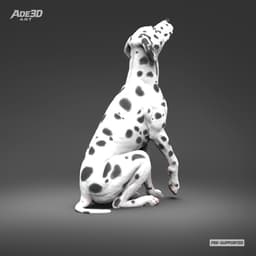 Dalmatian 3D Print Model Pose 04 3d model