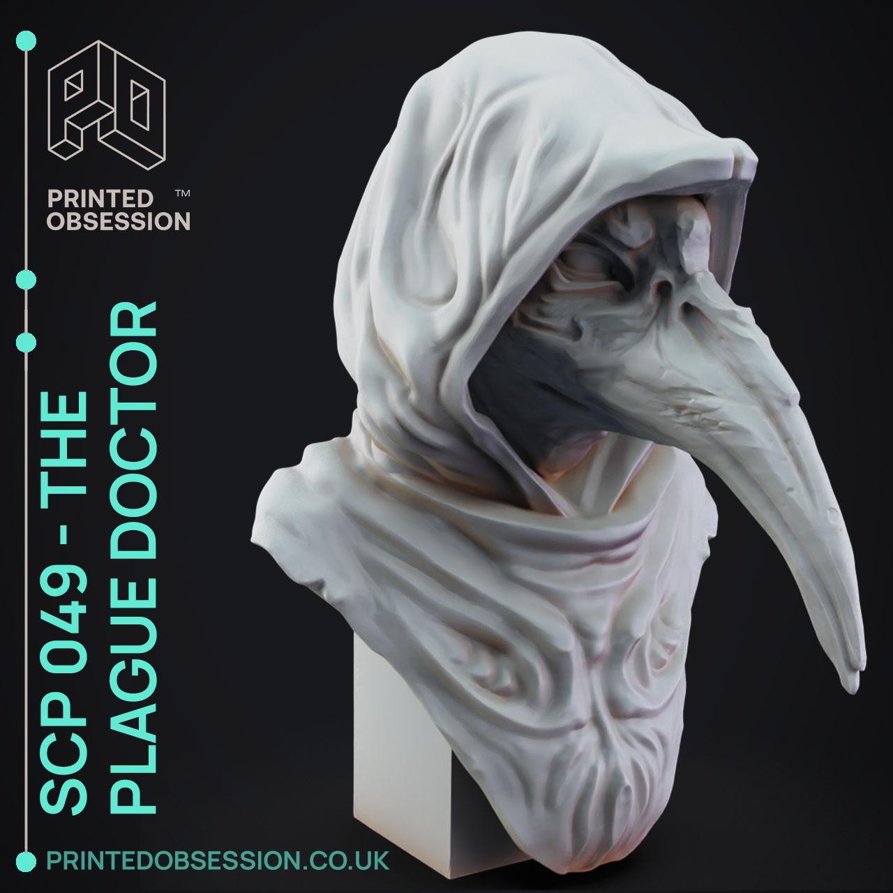 SCP-049 - The plague Doctor - Fan Art Bust - 10cm  3d model