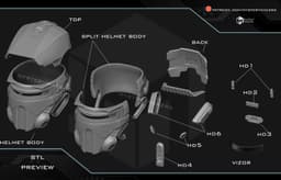 Galactic Racer helmet 3d model