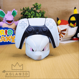 Mewtwo Controller Holder (Multiparts +3MF) 3d model