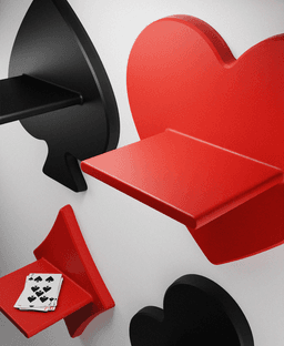 Card Suits Wall Shelf 3d model