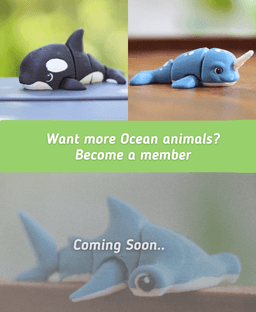 Wiggly Whale - Articulated fidget whale - Ludo Animal 3d model