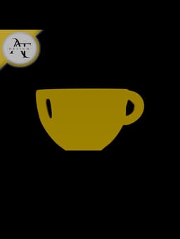 Simple Coffee Cup Symbol - 2D Art 3d model