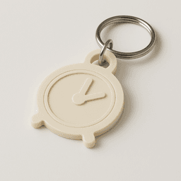 3D Printed Alarm Clock Keychain 3d model