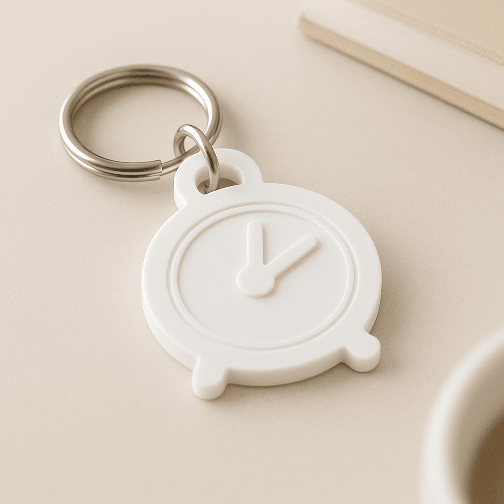 3D Printed Alarm Clock Keychain 3d model