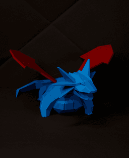 Salamence Low Poly Pokemon 3d model