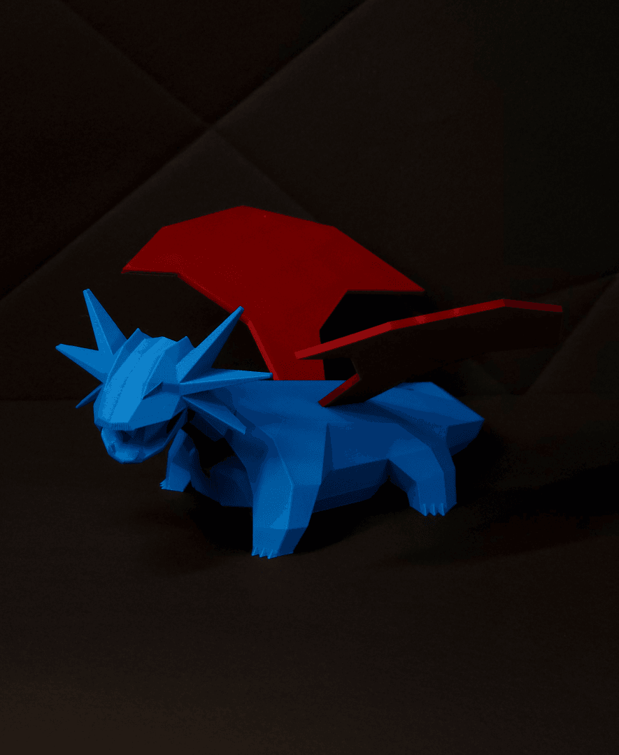 Salamence Low Poly Pokemon 3d model
