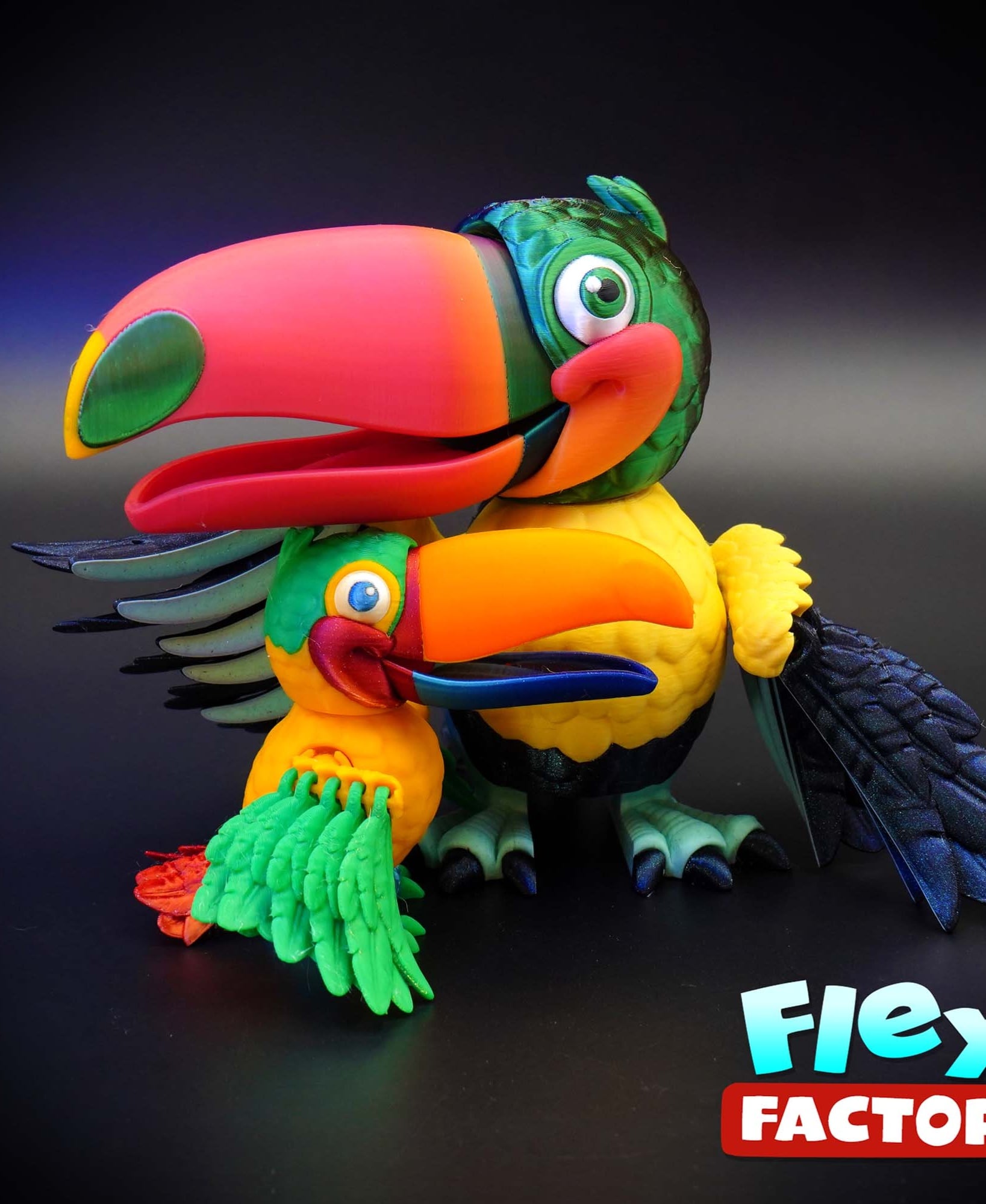 Flexi Factory Toucan with 3MF Included! 3d model