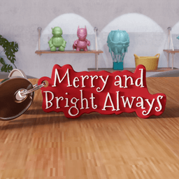 Merry and Bright Always Christmas Keychain 3d model
