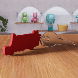 Merry and Bright Always Christmas Keychain 3d model