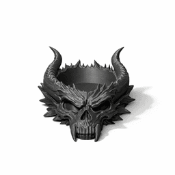 HELLFIRE BOWL / GOTHIC DECOR / EDC ORGANIZER / HOMEDECOR / KEY STORAGE / ENTRYWAY BOWL / TABLEDECOR 3d model