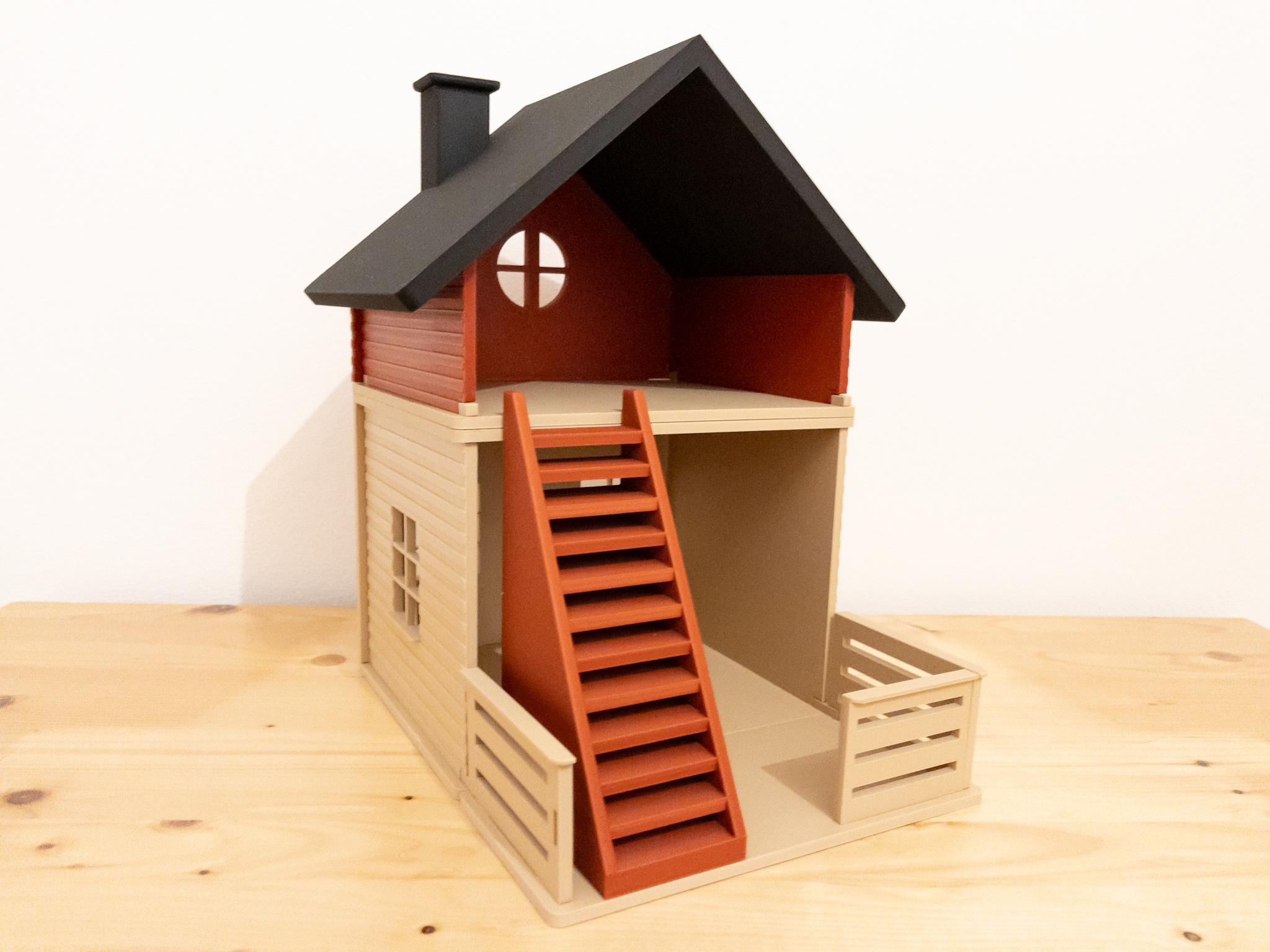 Modular Dollhouse Garden Cottage 3d model