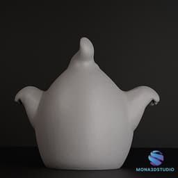 Spooky Ghost Candy Bowl 3D Printable Halloween Treat Holder 3d model