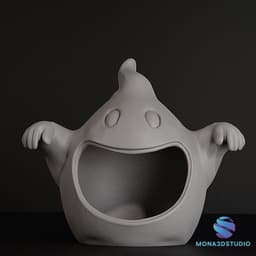 Spooky Ghost Candy Bowl 3D Printable Halloween Treat Holder 3d model