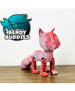 Caty Kitten / Cat Articulated / Print-in-Place Creature / Cute Feline Beast / Fantasy World Beast 3d model