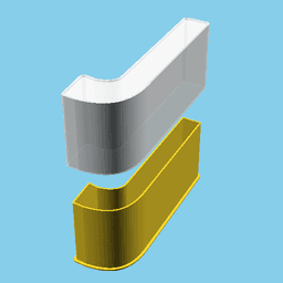 LATIN CAPITAL LETTER J, nestable box (v1) 3d model