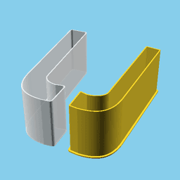LATIN CAPITAL LETTER J, nestable box (v1) 3d model