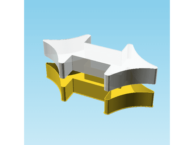 LEFT RIGHT BLACK ARROW, nestable box (v1) 3d model