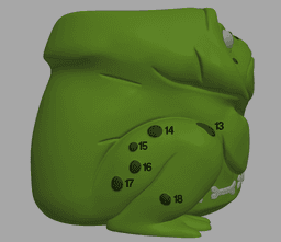 Skeleton Hoodie Frog STL | Gothic Decor 3D Print | No AMS 3d model