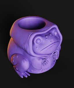 Skeleton Hoodie Frog STL | Gothic Decor 3D Print | No AMS 3d model