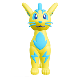Creature Kin ZipZap – Cute Electric Cat 3D Printable Figure – Royalty-Free STL 3d model