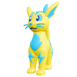 Creature Kin ZipZap – Cute Electric Cat 3D Printable Figure – Royalty-Free STL 3d model