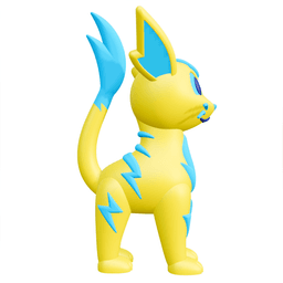 Creature Kin ZipZap – Cute Electric Cat 3D Printable Figure – Royalty-Free STL 3d model