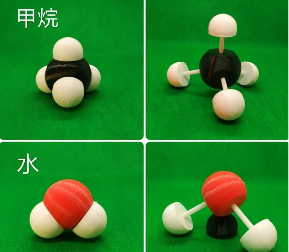 molecular model with Cotton bud 3d model