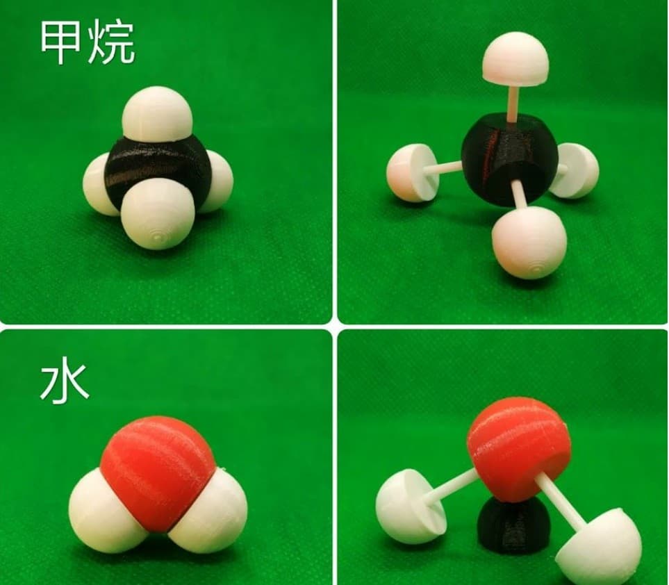 molecular model with Cotton bud 3d model
