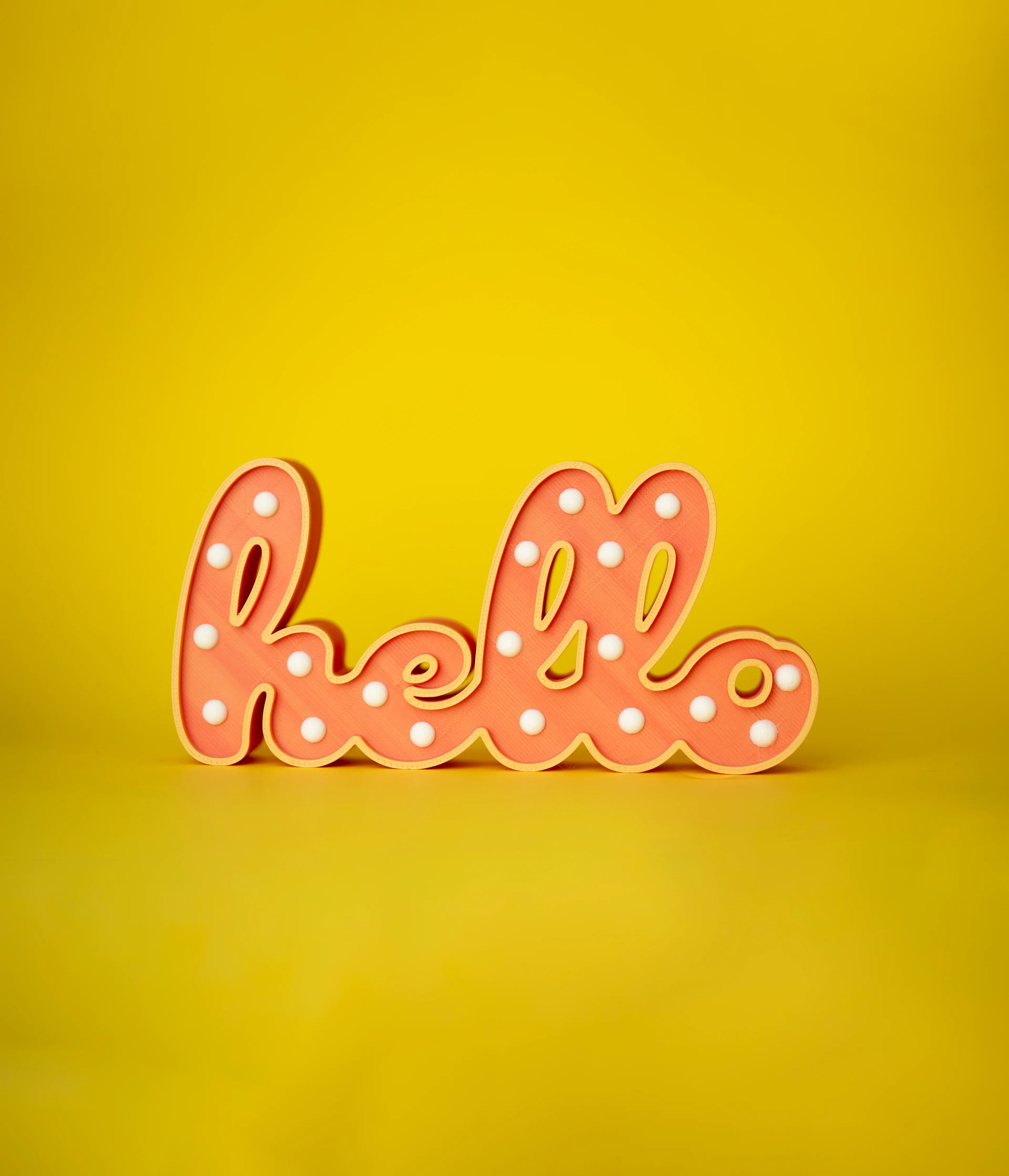 Hello - 3D Printable Marquee Sign 3d model