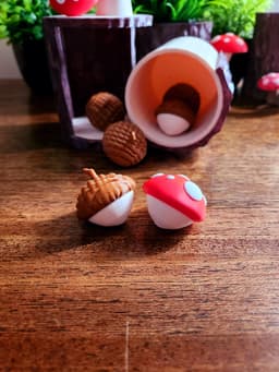 Mushroom and Acorn top spinners! 3d model