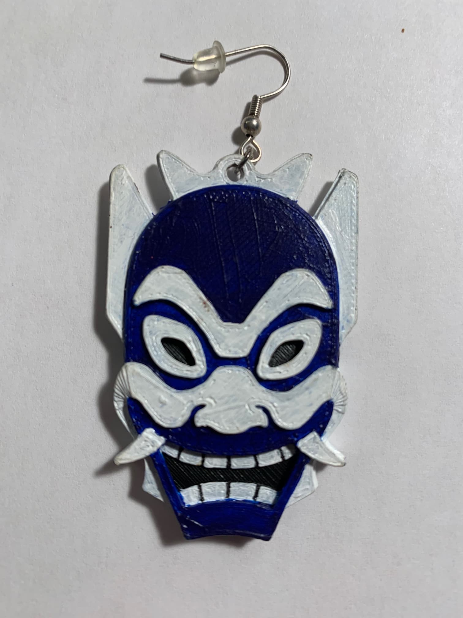 Blue Spirit Mask Earings.step 3d model