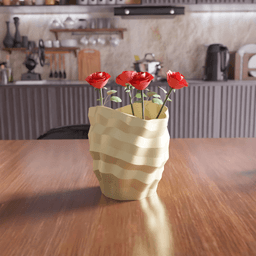 Wavy Spiral Decorative Vase / Storage 3d model
