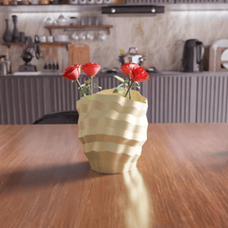 Wavy Spiral Decorative Vase / Storage 3d model