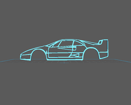 Ferrari - F40 Wall Art 3d model