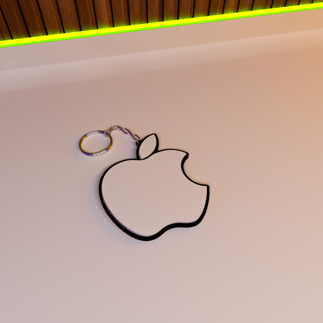 APPLE - KEYCHAIN 3d model