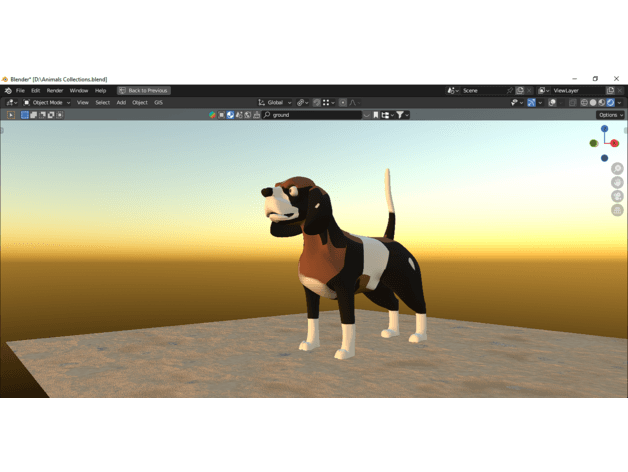 Doggo - beagle 3d model