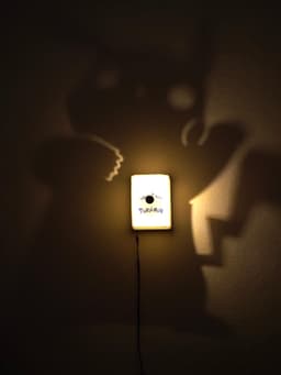 Pikachu Shadow Box Lamp 3d model