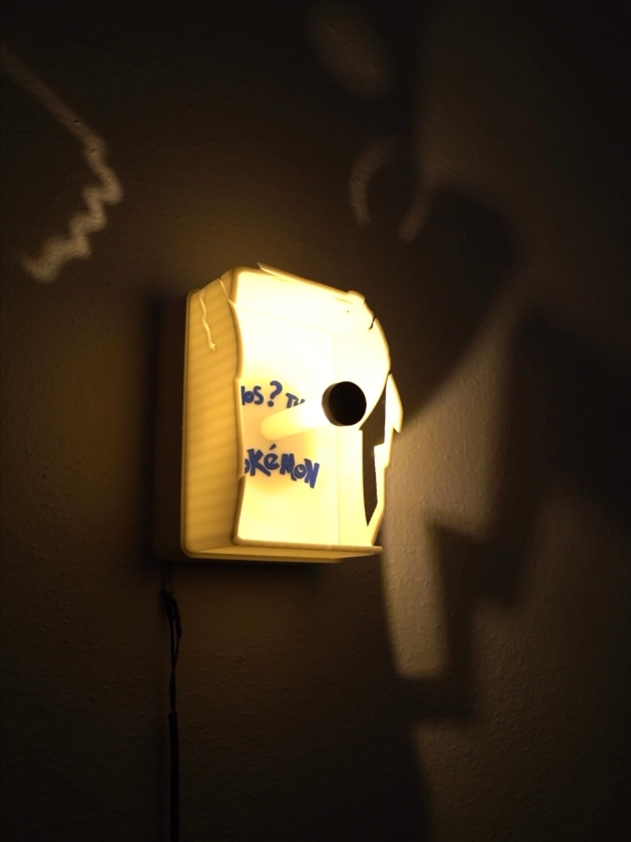 Pikachu Shadow Box Lamp 3d model