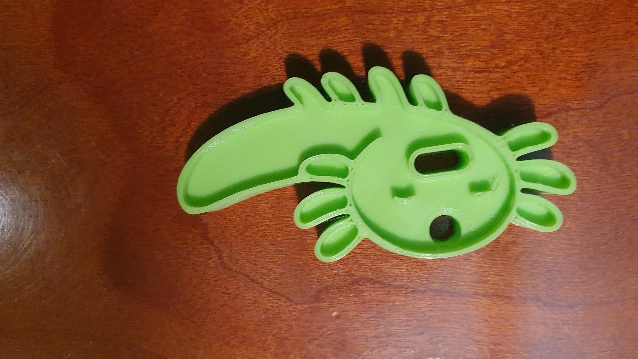 Axolotl keychain (1 or 4) 3d model