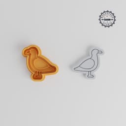 Seagull Bird Cookie Cutter & Stamp Set, 6 Piece Bundle, Flying Seagull Design, Perfect for Fondant & Cookies, Sizes S/M/L PRODUCT_1133 3d model