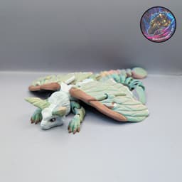 flexi luna moth dragon 3d model