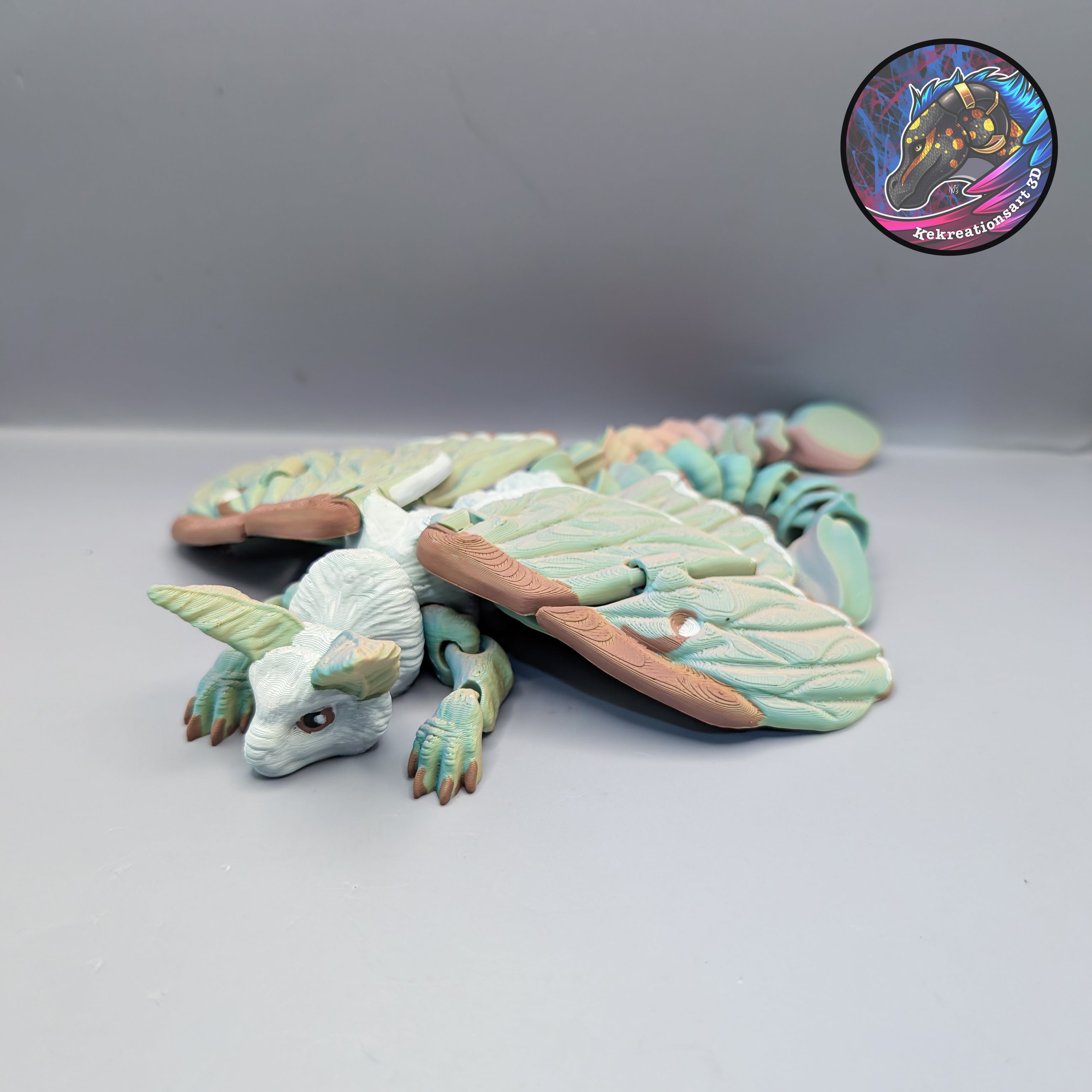 flexi luna moth dragon 3d model