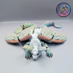 flexi luna moth dragon 3d model