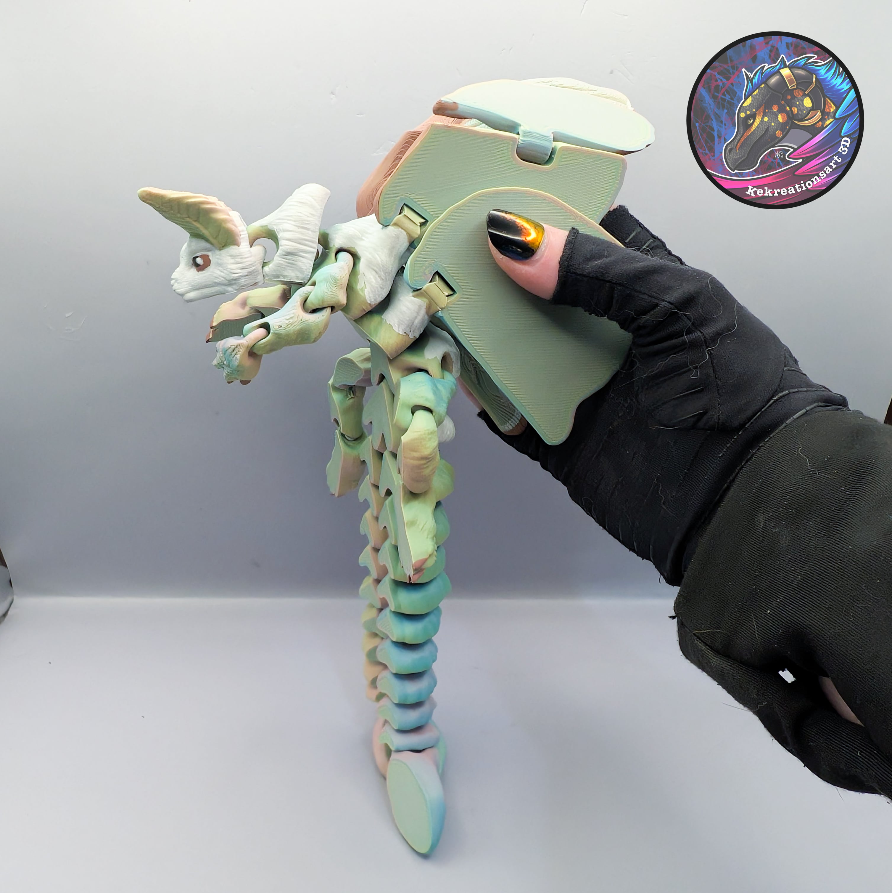 flexi luna moth dragon 3d model