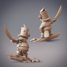 Platypus Pirate Captain - Keshun, Boondaburra Pirate Captain (Pre-supported) 3d model