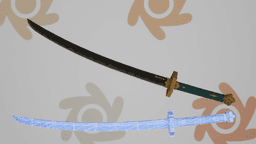 Ganons Gloom Sword totk 3d model