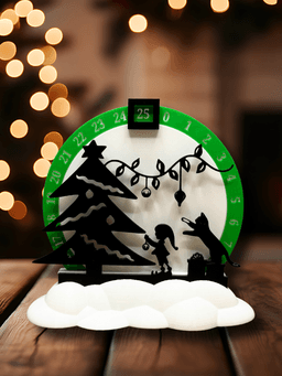Cat Lover Countdown to Christmas Decor Holiday Cat Home Decor NO AMS Needed 3d model